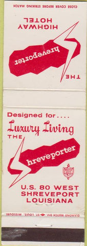 Matchbook Cover - The Shreveporter Shreveport LA