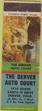 Matchbook Cover - Denver Auto Court Denver CO