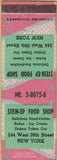 Matchbook Cover - Stein Ep Food Shop New York City pink/green