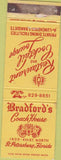 Matchbook Cover - Bradford's Coach House St Petersburg FL wear