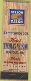 Matchbook Cover - Hotel Thomas Nelson Norfolk VA
