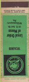 Matchbook Cover - Order of the Moose Williamsport PA Advance