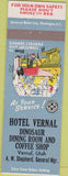 Matchbook Cover - Hotel Vernal Vernal UT