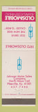 Matchbook Cover - 1972 Oldsmobile Pikeville KY