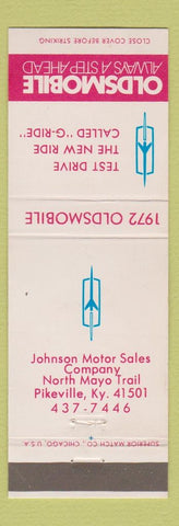 Matchbook Cover - 1972 Oldsmobile Pikeville KY