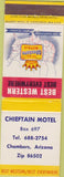 Matchbook Cover - Chieftain Motel Chambers AZ