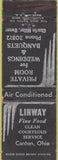 Matchbook Cover - Linway Restaurant Canton OH