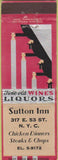 Matchbook Cover - Sutton Inn New York City Deco