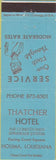 Matchbook Cover - Thatcher Hotel Houma LA blue