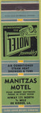Matchbook Cover - Manitzas Motel De Ridder LA green/blue