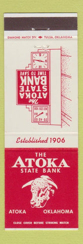 Matchbook Cover - Atoka State Bank OK