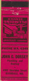 Matchbook Cover - Dorsey Plumbing Heating Riverdale MD