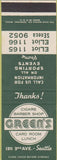 Matchbook Cover - Green's Cigars Barber Shop Seattle WA SAMPLE
