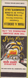 Matchbook Cover - New Zealand Insurance Sacramento CA SAMPLE