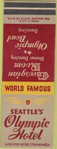 Matchbook Cover - Olympic Hotel Seattle WA SAMPLE