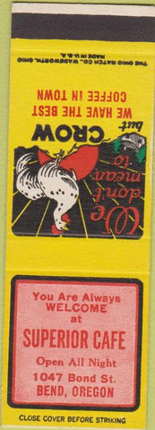 Matchbook Cover - Superior Cafe Bend OR SAMPLE