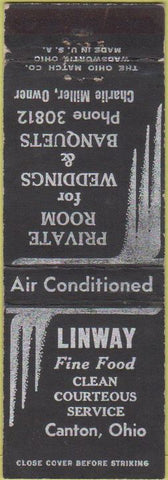 Matchbook Cover - Linway Restaurant Canton OH