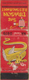 Matchbook Cover - The Dragon Restaurant Washington DC WORN