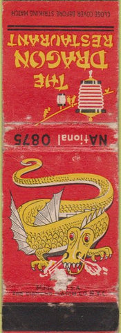 Matchbook Cover - The Dragon Restaurant Washington DC WORN