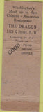 Matchbook Cover - The Dragon Restaurant Washington DC WORN