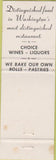 Matchbook Cover - Duke Zeibert's Restaurant Washington DC