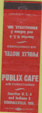 Matchbook Cover - Publix Motel Kendallville IN