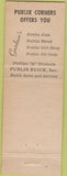 Matchbook Cover - Publix Motel Kendallville IN