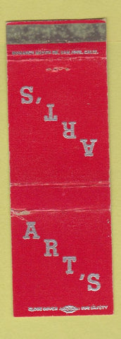 Matchbook Cover - Art's WORN
