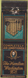 Matchbook Cover - The Hamilton Hotel Washington DC
