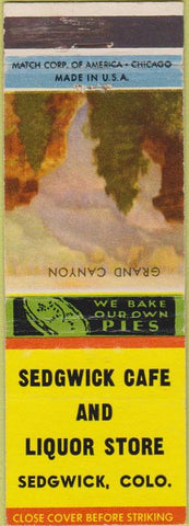 Matchbook Cover - Sedgwick Cafe CO