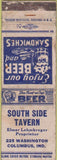 Matchbook Cover - South Side Tavern Columbus IN POOR