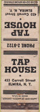 Matchbook Cover - Tap House Elmira NY WORN