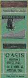Matchbook Cover - Oasis Grille Madison IN