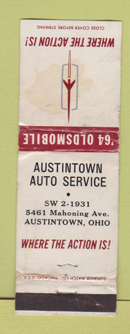 Matchbook Cover - 1964 Oldsmobile Austintown OH POOR STAINED