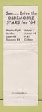 Matchbook Cover - 1964 Oldsmobile Austintown OH POOR STAINED