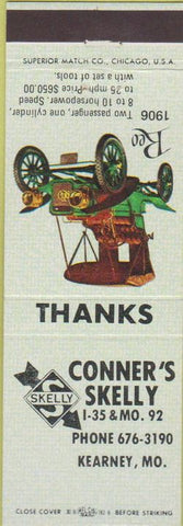 Matchbook Cover - Conner's Skelly oil gas Kearney MO