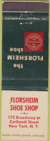 Matchbook Cover - Forsheim Sho Co New York City