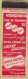 Matchbook Cover - Dawes Motors Co DeSoto Plymouth Chicago?