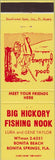 Matchbook Cover - Bick Hikcory Fishing Nook Bonita Springs FL