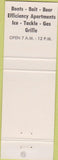 Matchbook Cover - Bick Hikcory Fishing Nook Bonita Springs FL