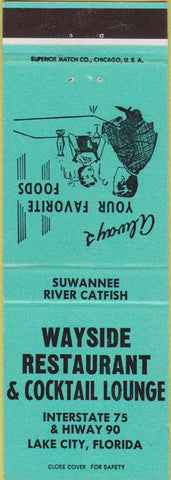 Matchbook Cover - Wayside Restaurant Lake City FL