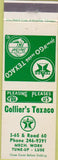 Matchbook Cover - Texaco Oil Gas Collier's NO TOWN
