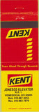 Matchbook Cover - Kent Feeds Venedocia OH