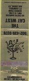 Matchbook Cover - The Cat West Strip Club girlie Oak Grove KY