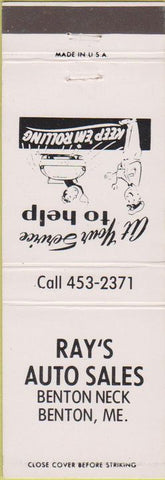 Matchbook Cover - Ray's Auto Sales Benton ME