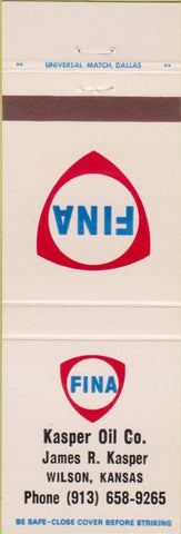 Matchbook Cover - Fina Oil Gas Wilson KS