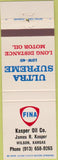 Matchbook Cover - Fina Oil Gas Wilson KS