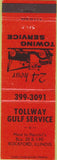 Matchbook Cover - Gollway Gulf oil gas Rockford IL