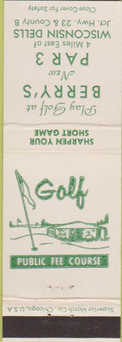 Matchbook Cover - Berry's Par 3 Golf Wisconsin Dells WI