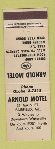 Matchbook Cover - Arnold Motel Fairfield ME
